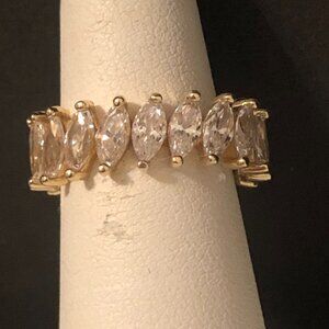 REDUCED...WAS $375...14K Yellow Gold Marquis Cut CZ Eternity Band